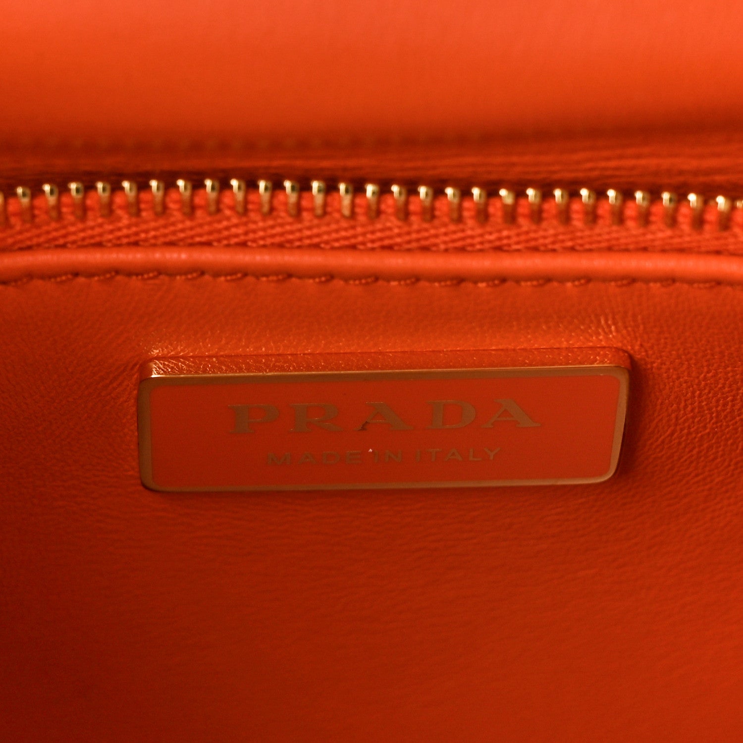 Prada Nappa Metal Quilted Small Patchwork System Flap Bag Arancio 6 of 9