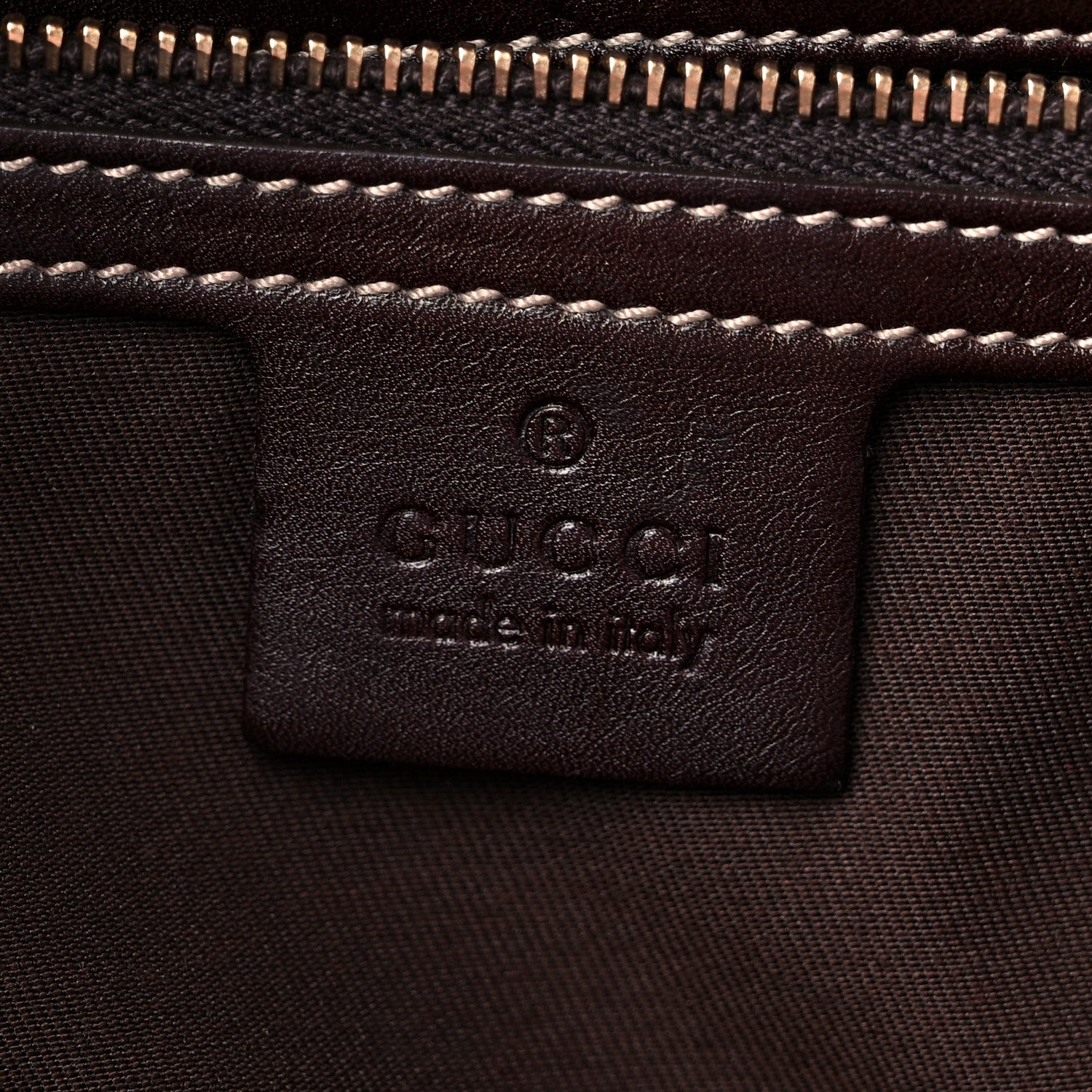 Gucci Calfskin Medium Britt Tote Dark Brown 6 of 10