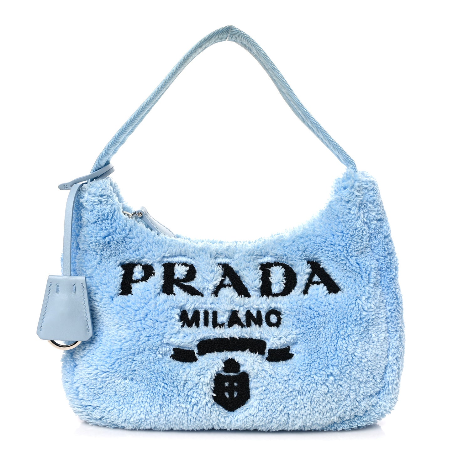 Terry Cloth Mini Re-Edition 2000 Bag Celeste Black