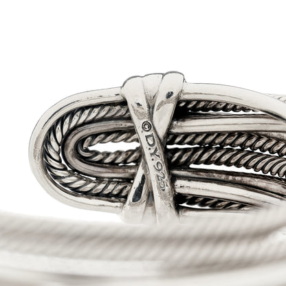 David Yurman Sterling Silver Narrow Crossover Cuff Bracelet 3 of 3