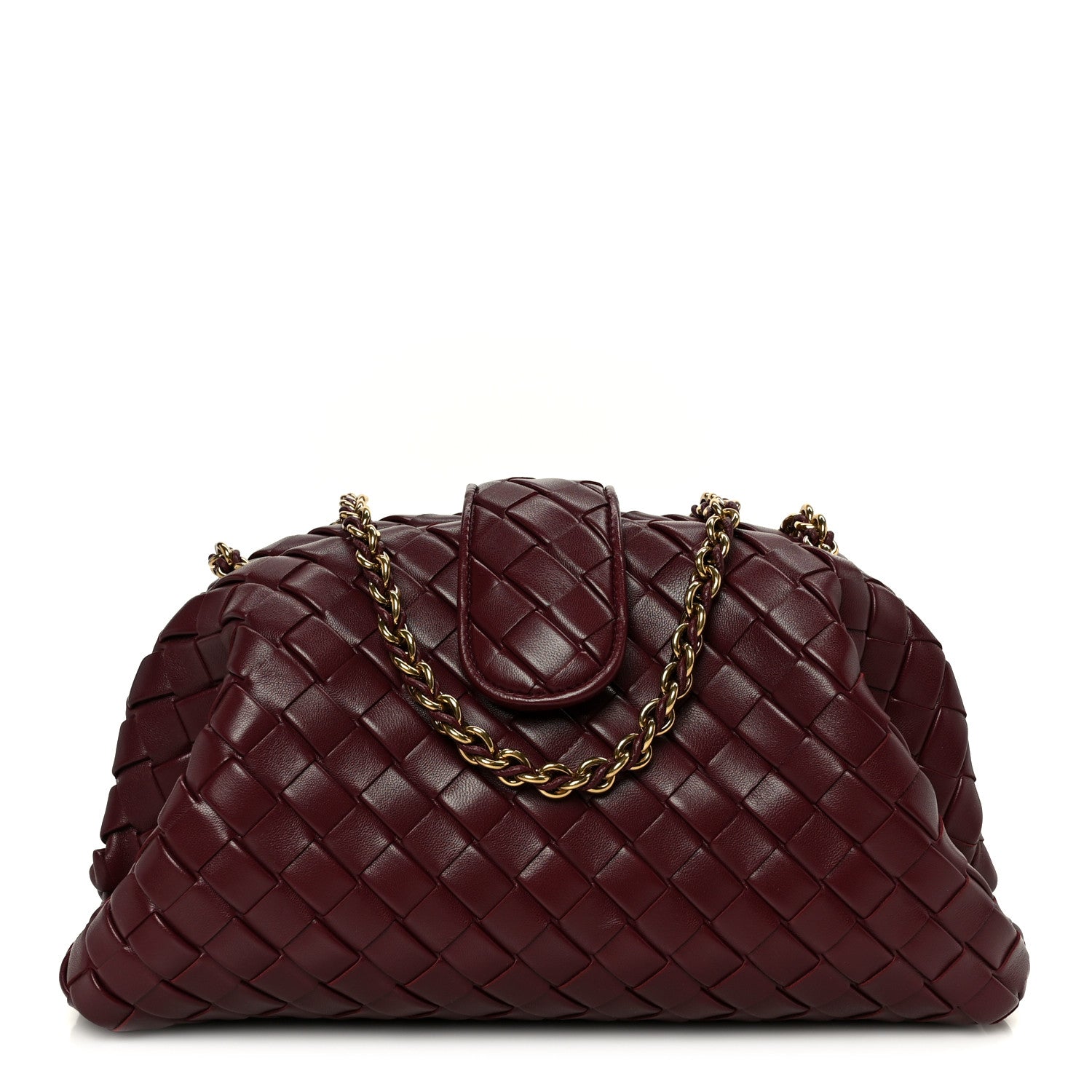 Bottega Veneta Nappa Intrecciato Teen The Lauren 1980 Clutch With Chain Barolo 1 of 11