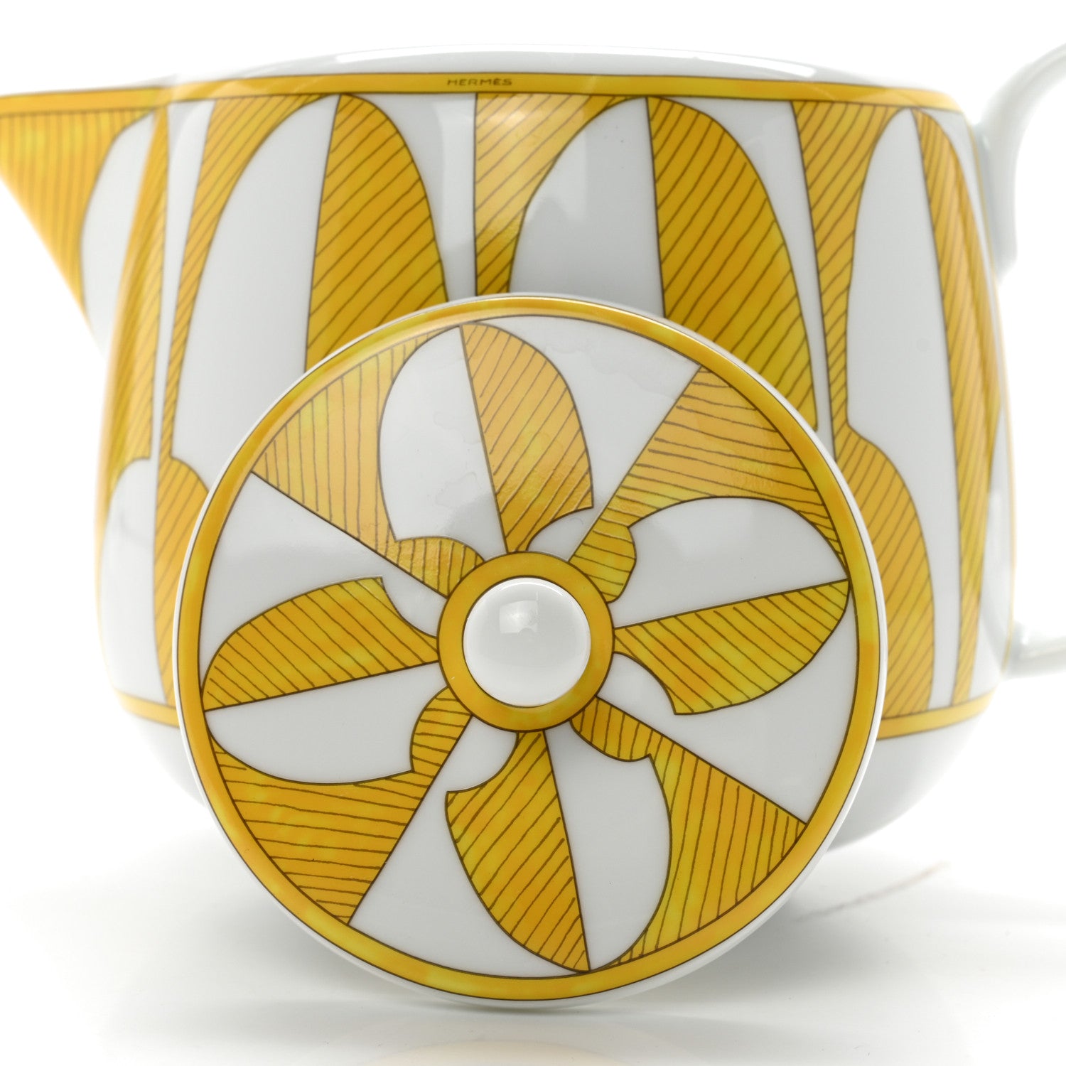 Hermes Porcelain Soleil d'Hermes Tea Pot 8 of 9