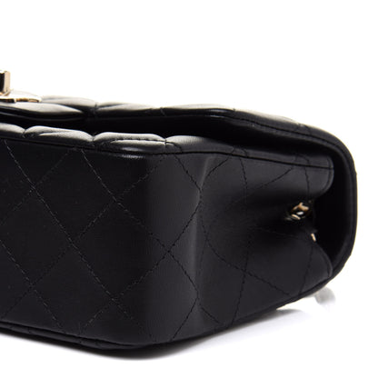 Chanel Lambskin Quilted Mini Rectangular Flap Black 10 of 12