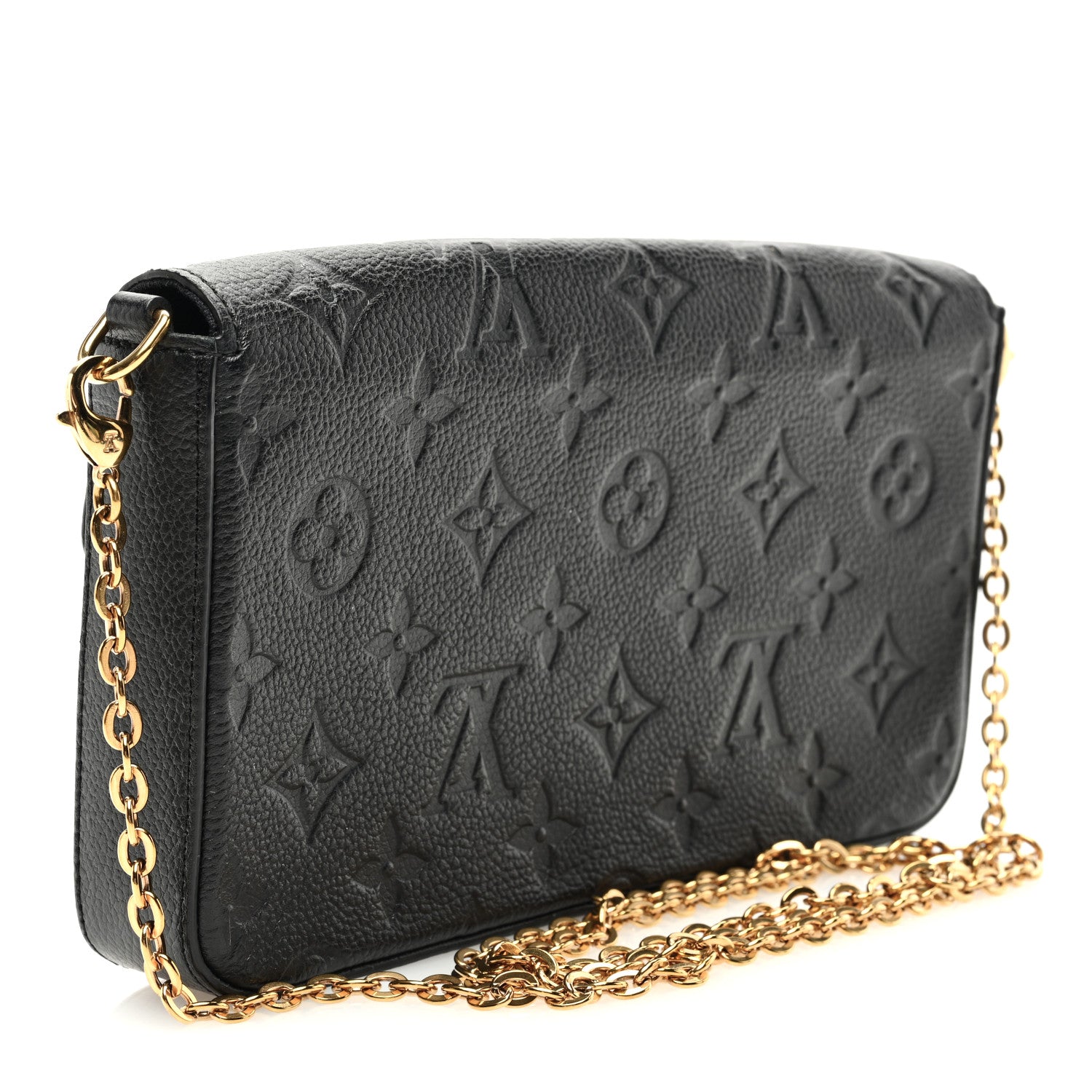 Louis Vuitton Empreinte Pochette Felicie Chain Wallet Black 3 of 9