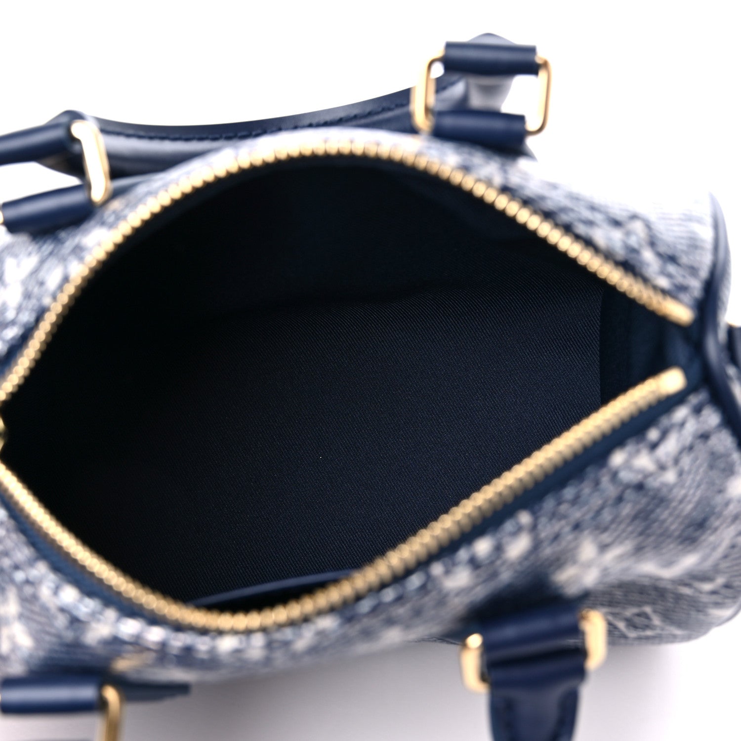 Louis Vuitton Monoglam Speedy Bandouliere 20 Blue 5 of 9