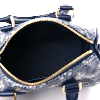 Louis Vuitton Monoglam Speedy Bandouliere 20 Blue 5 of 9