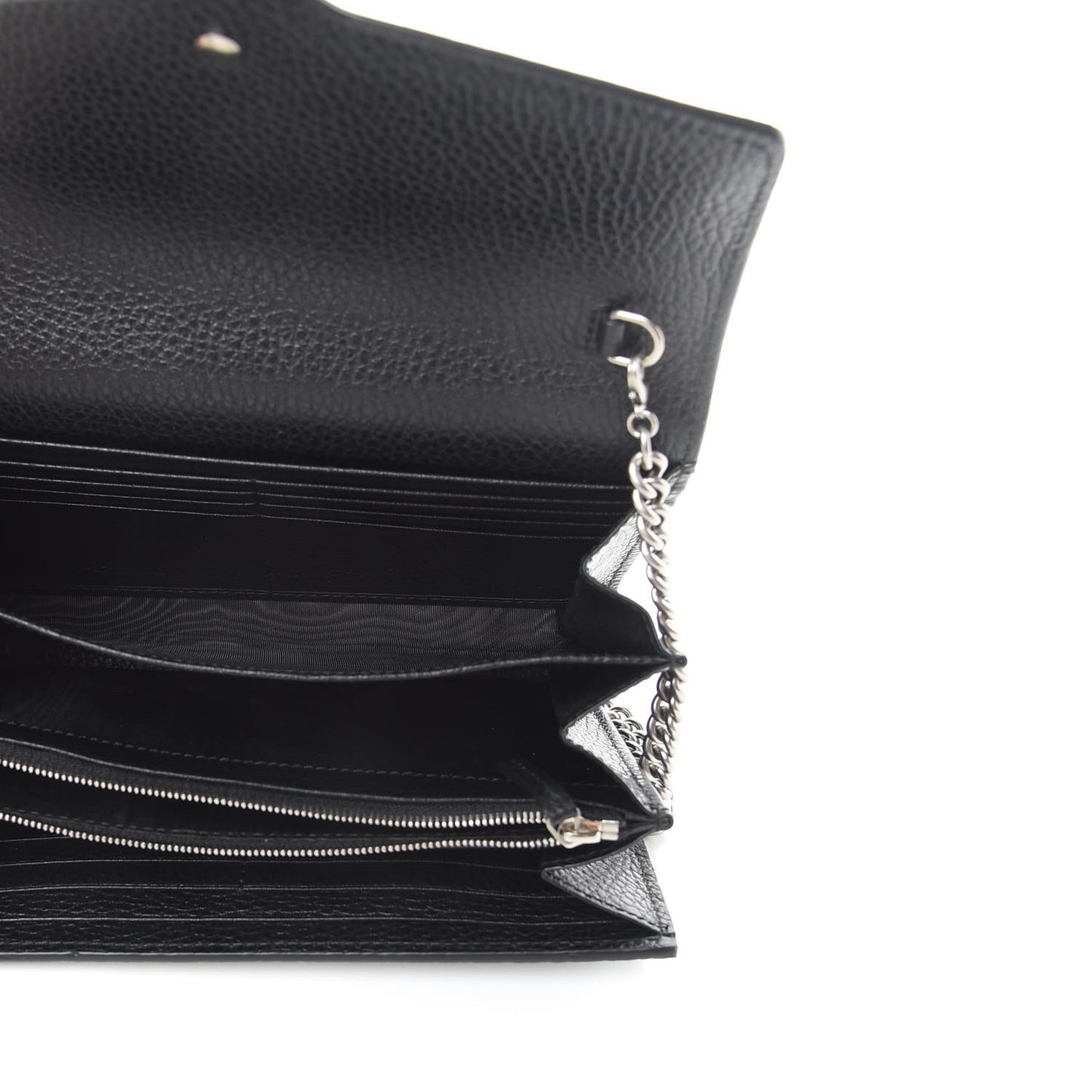 Calfskin Mini Dionysus Chain Wallet Black