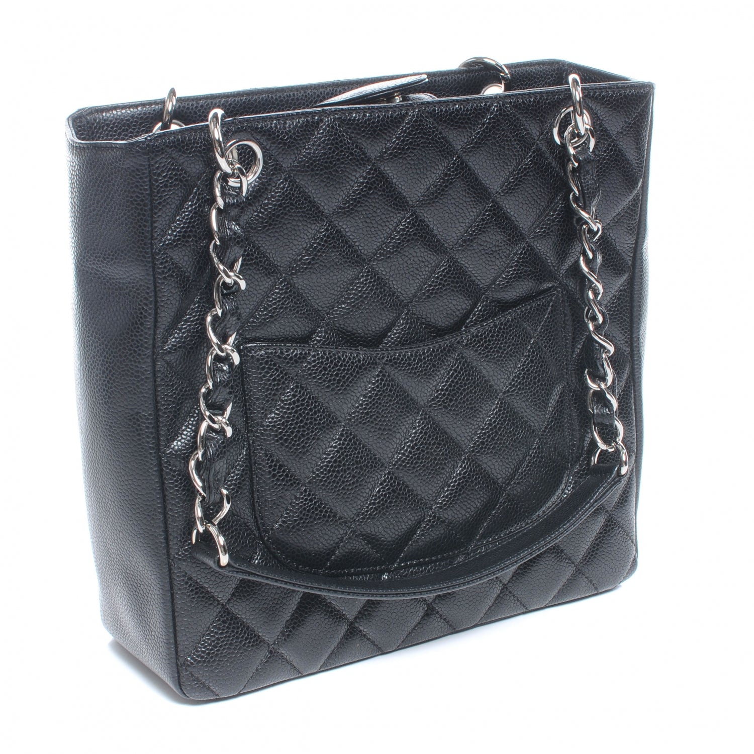 Chanel Caviar Petit Shopping Tote PST Black 3 of 7