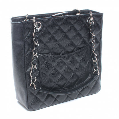 Chanel Caviar Petit Shopping Tote PST Black 3 of 7