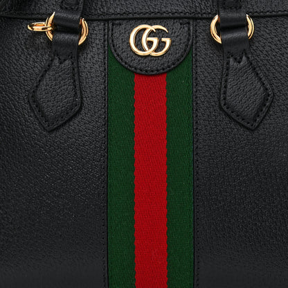Gucci Textured Calfskin Web Small Ophidia Tote Bag Black 8 of 10