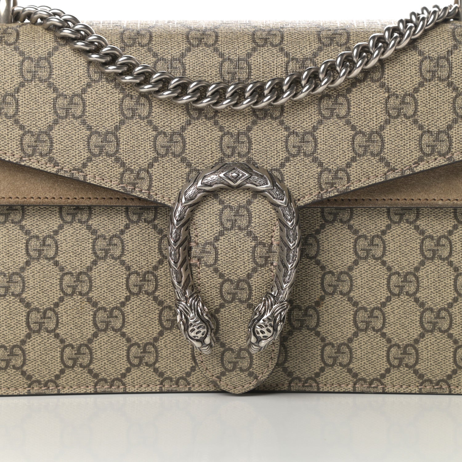 Gucci GG Supreme Monogram Small Dionysus Shoulder Bag Taupe 8 of 15