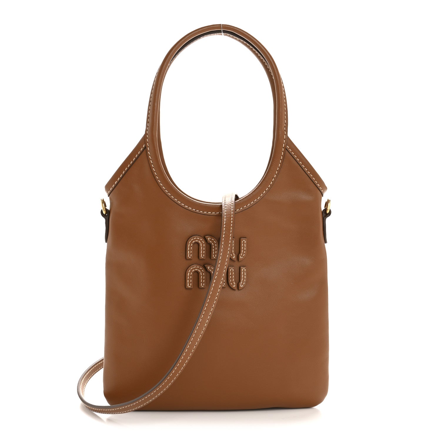 Miu Miu Nappa Mini Ivy Bag Cognac 1 of 11