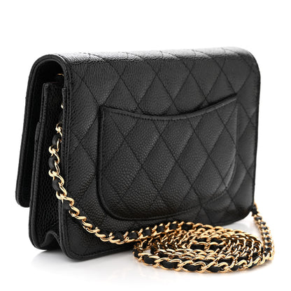 Chanel Caviar Quilted Wallet On Chain WOC Black 3 of 12