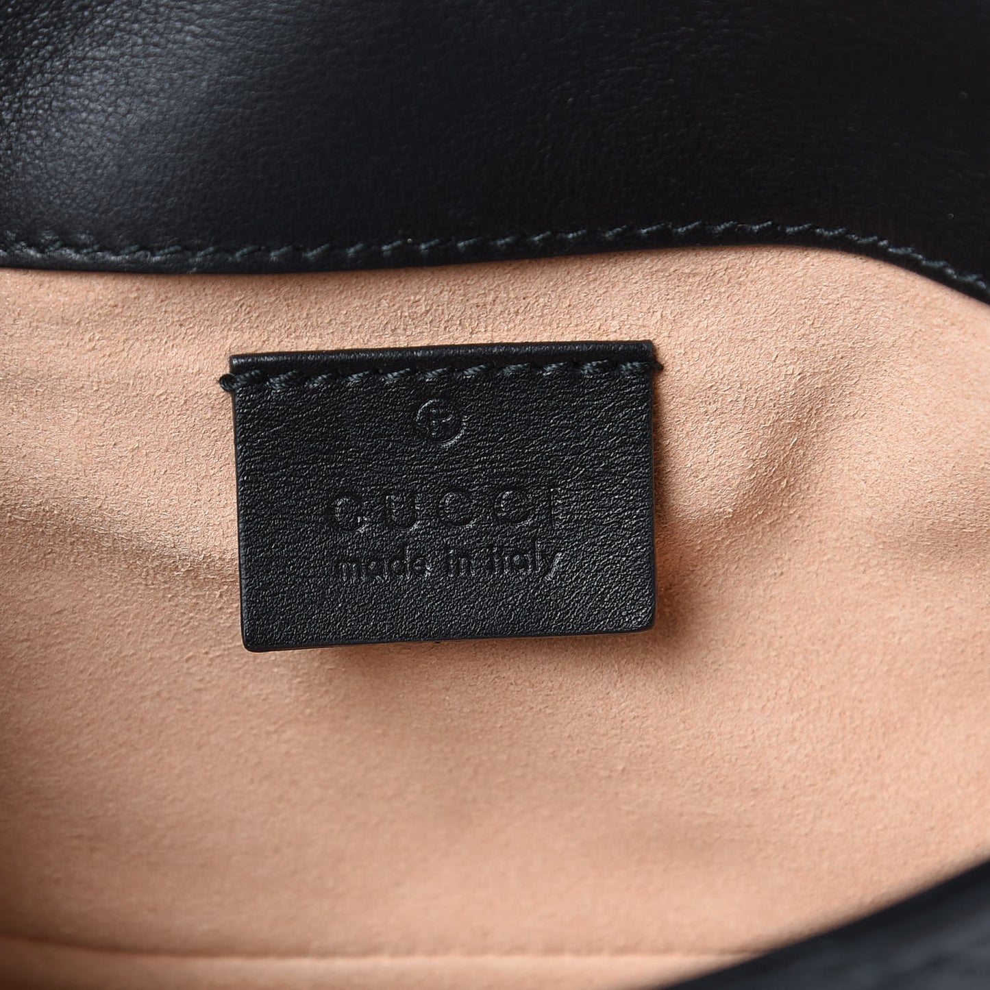 Calfskin Matelasse Super Mini GG Marmont Shoulder Bag Black