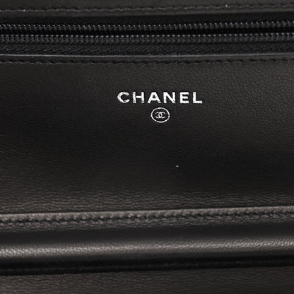 Chanel Aged Calfskin Quilted Reissue Wallet On Chain WOC Black 6 of 11