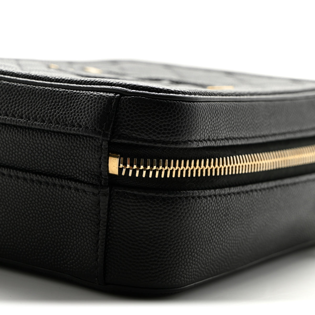 Chanel Caviar Quilted CC North South Filigree Vanity Case Black 10 of 10