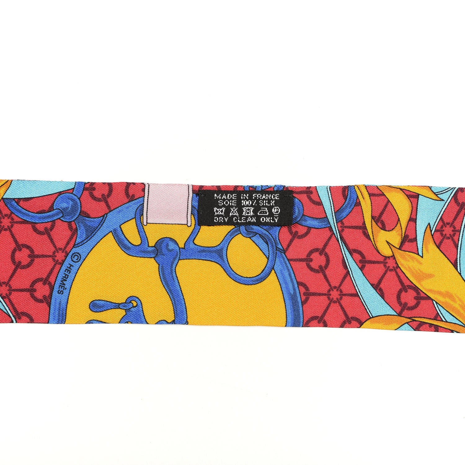 Hermes Silk La Promenade Du Matin Twilly Bleu Fuchsia Rouge 2 of 4