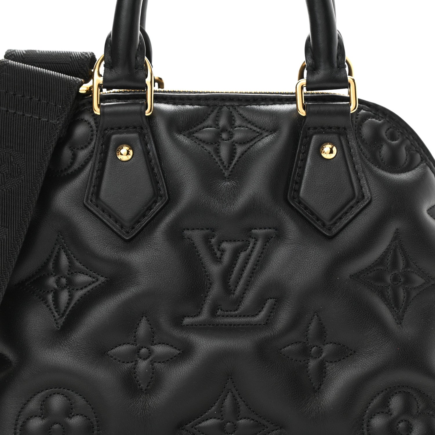 Louis Vuitton Calfskin Bubblegram Alma BB Black 7 of 7