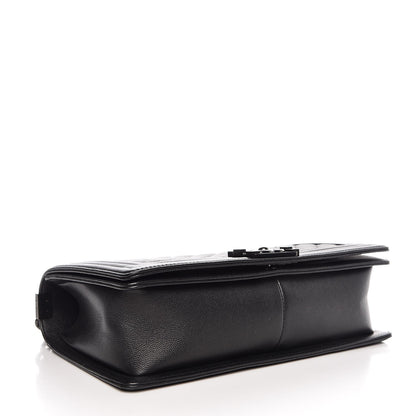 Chanel Caviar Quilted New Medium Boy Flap So Black 5 of 9