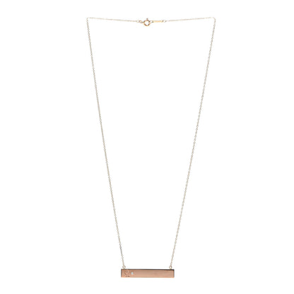 Tiffany 18K Rose Gold Diamond Paloma Picasso Loving Heart Bar Pendant Necklace 3 of 6