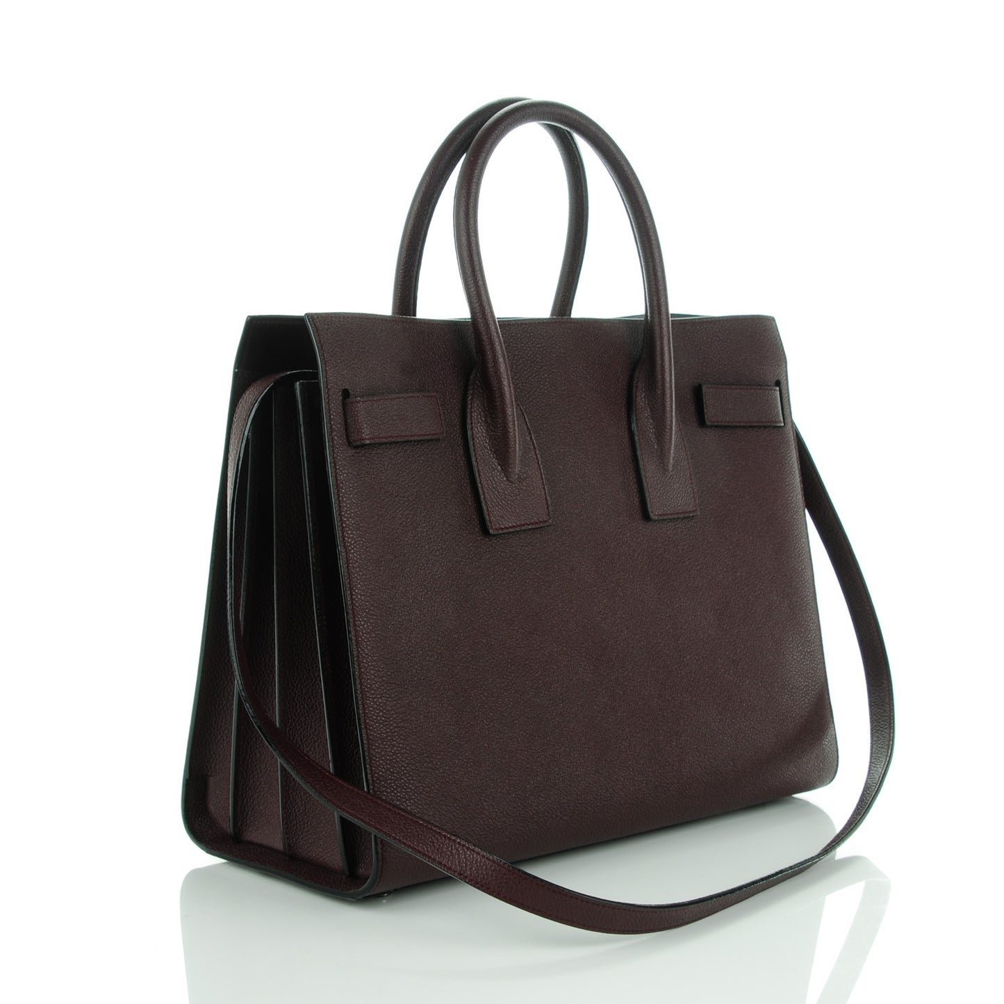 Grained Calfskin Small Classic Sac De Jour Armaranto