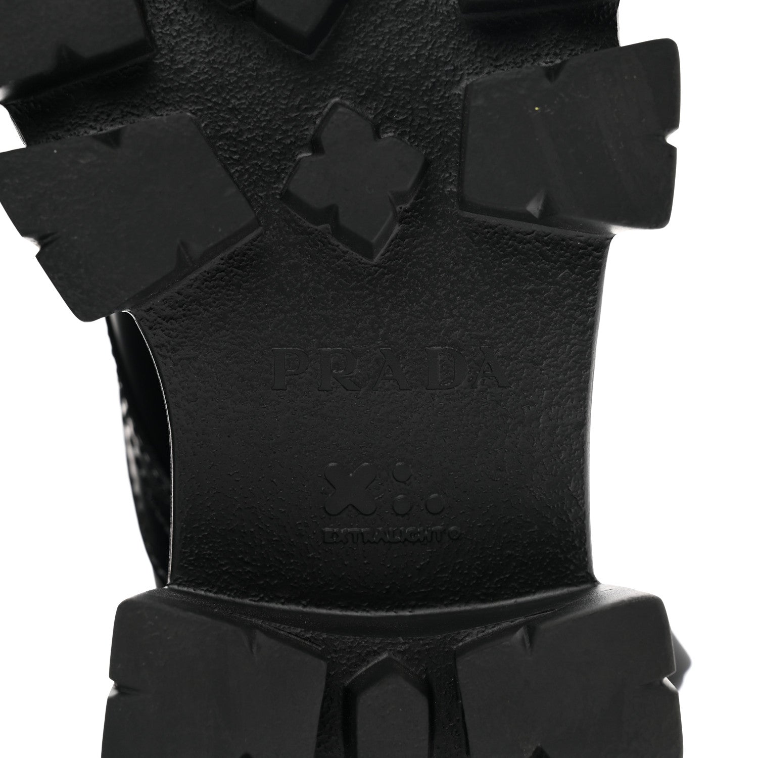 Prada Spazzolato Rois Re-Nylon Metal Triangle Logo Mens Monolith Pouch Pocket 60mm Combat Boots 7.5 Black 6 of 9