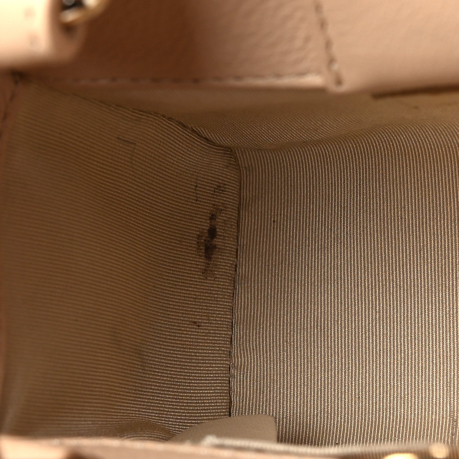 Chanel Grained Calfskin Stitched Mini Label Click Shopper Tote Beige 11 of 12