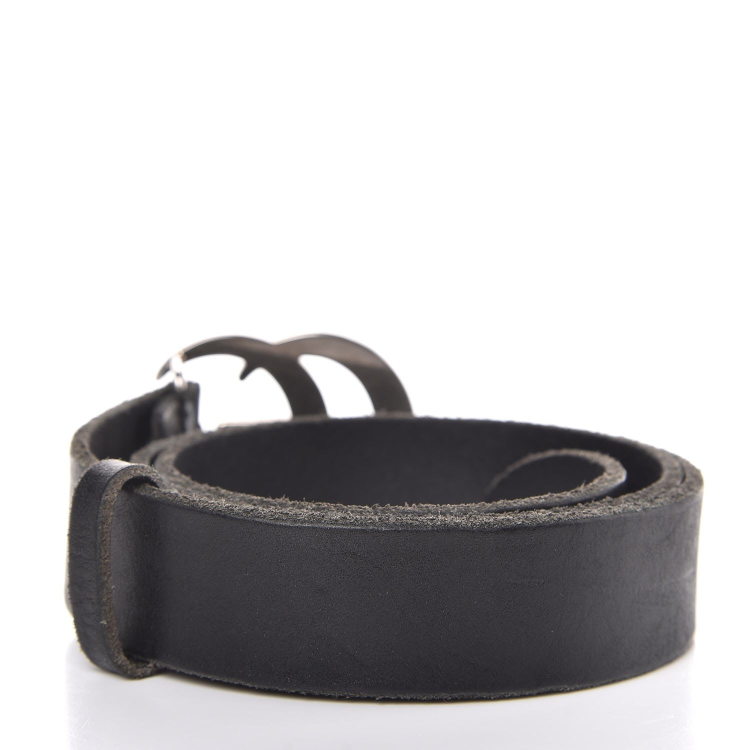 Gucci Cuoio Toscano Nickel Double G 30mm Belt 75 30 Black 3 of 7
