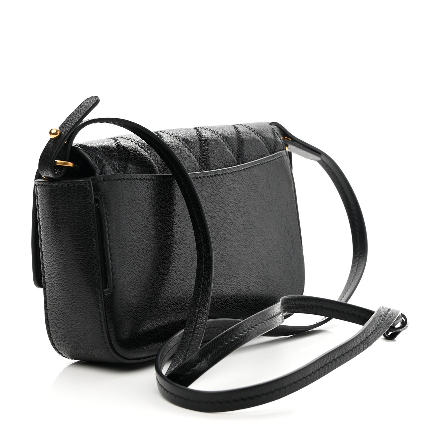 Goatskin Quilted GV3 Mini Pocket Convertible Bag Black