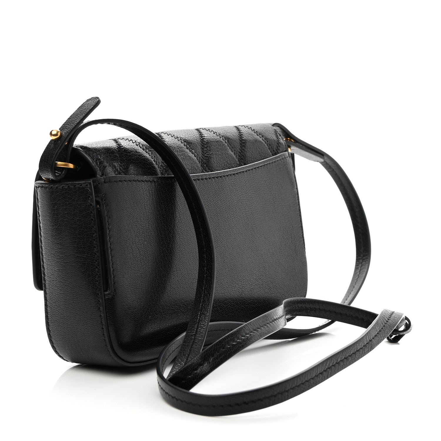 Givenchy Goatskin Quilted GV3 Mini Pocket Convertible Bag Black 3 of 10