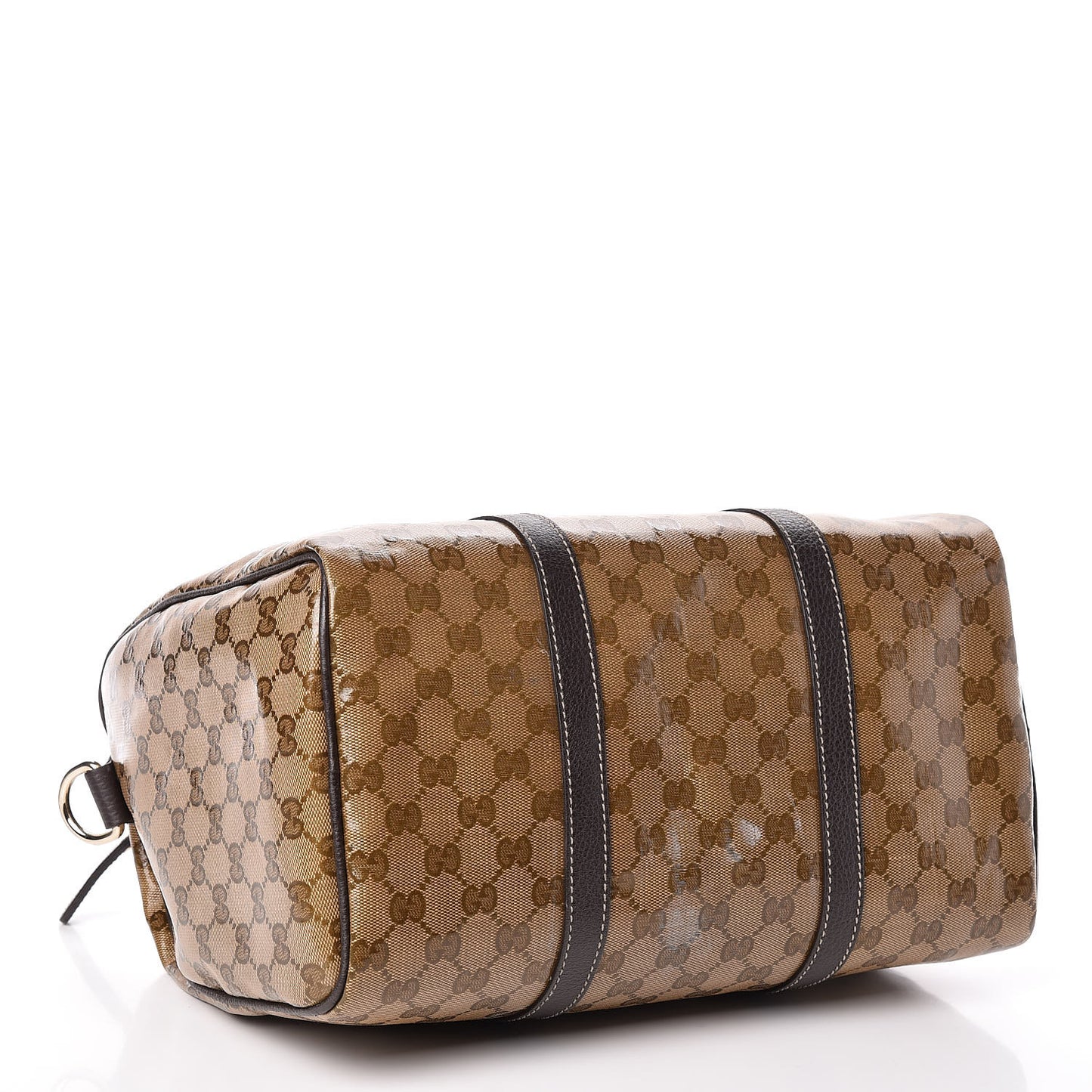 Crystal Monogram Medium Joy Boston Dark Brown