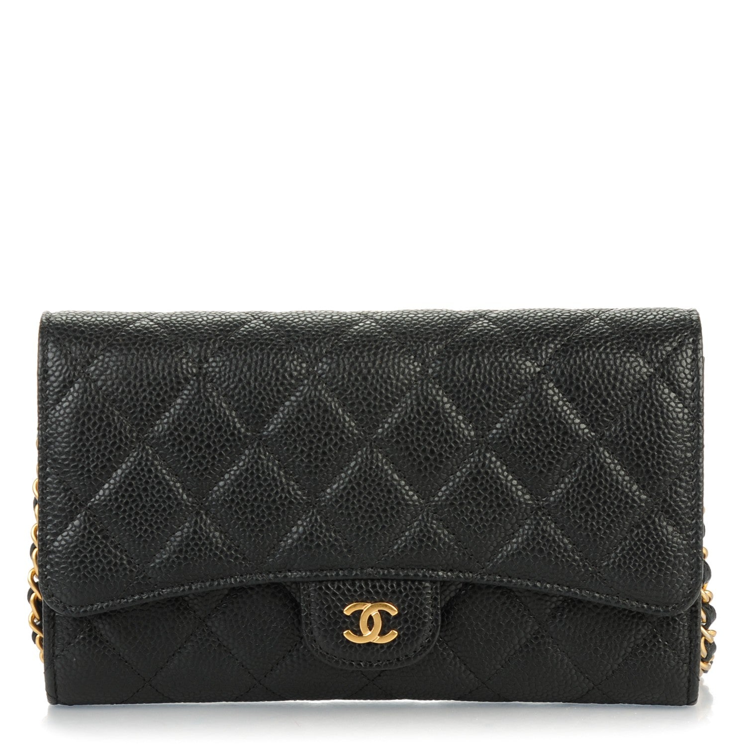 Chanel Caviar Quilted Wallet on Removable Chain Black 1 of 8