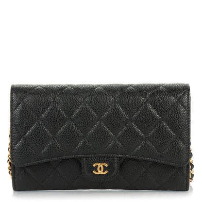 Chanel Caviar Quilted Wallet on Removable Chain Black 1 of 8