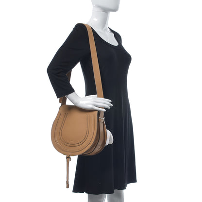 Chloe Calfskin Medium Marcie Round Crossbody Bag Milky Coffee 2 of 9