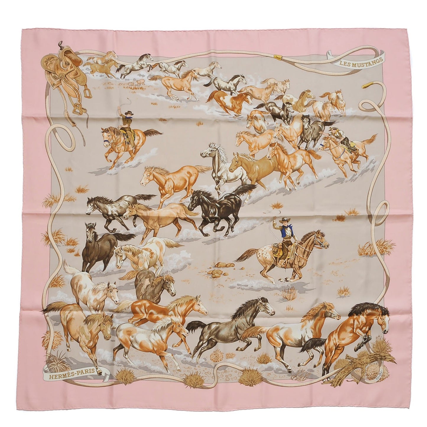 Silk Les Mustangs Scarf 90