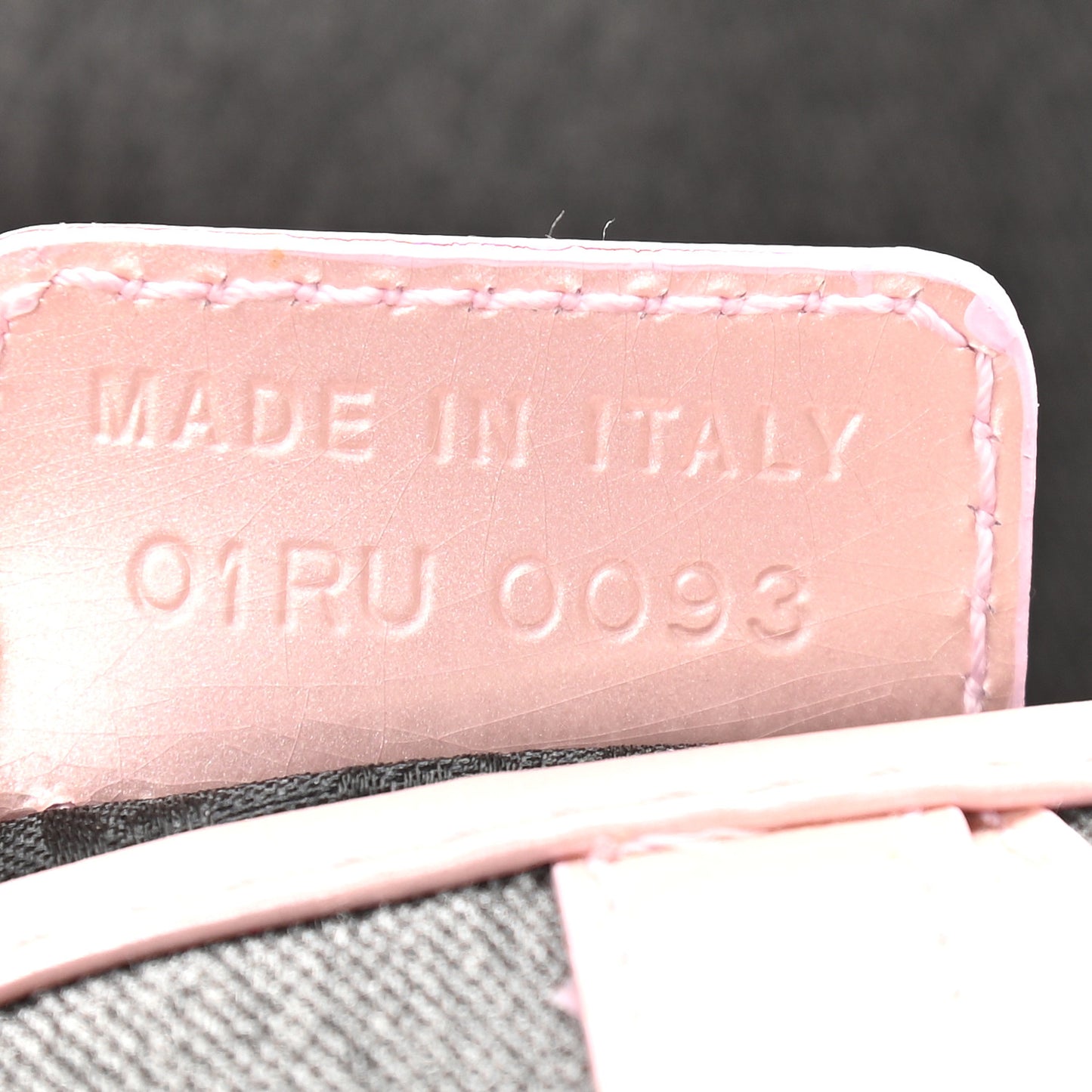 Patent Denim Jeans Saddle Bag Grey Pink