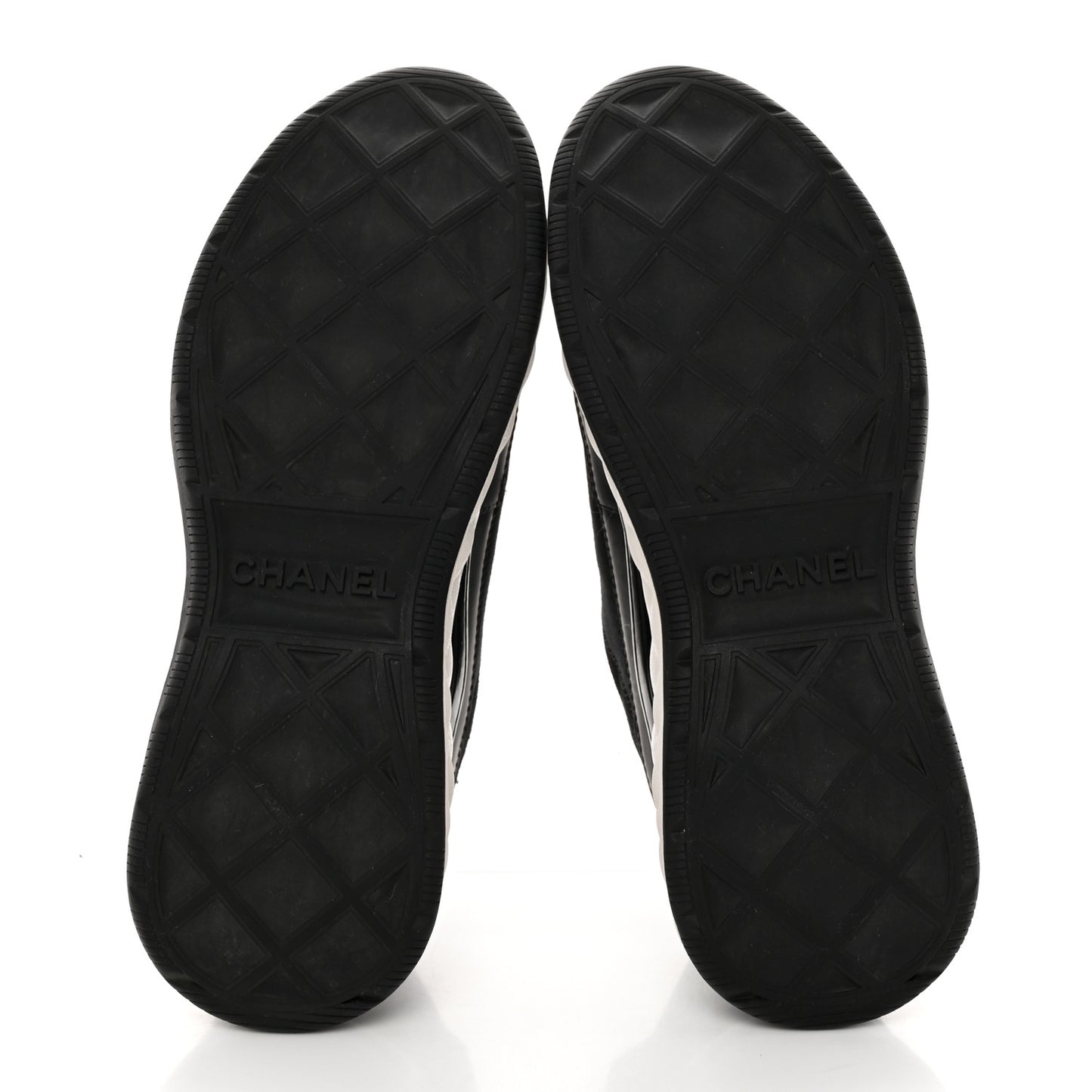 Velvet Calfskin Mixed Fibers CC Sneakers 37.5 Black