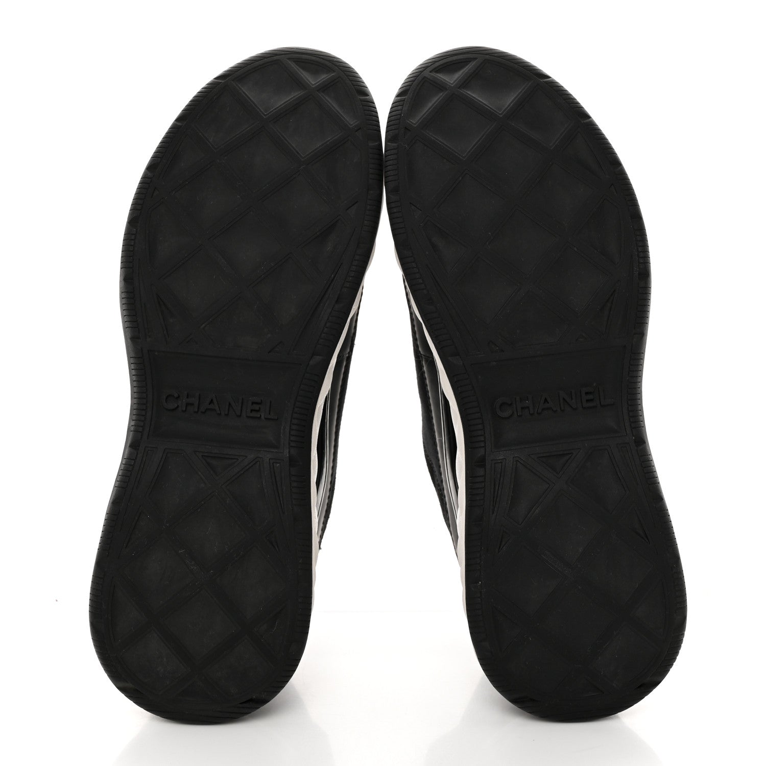 Chanel Velvet Calfskin Mixed Fibers CC Sneakers 37.5 Black 6 of 13