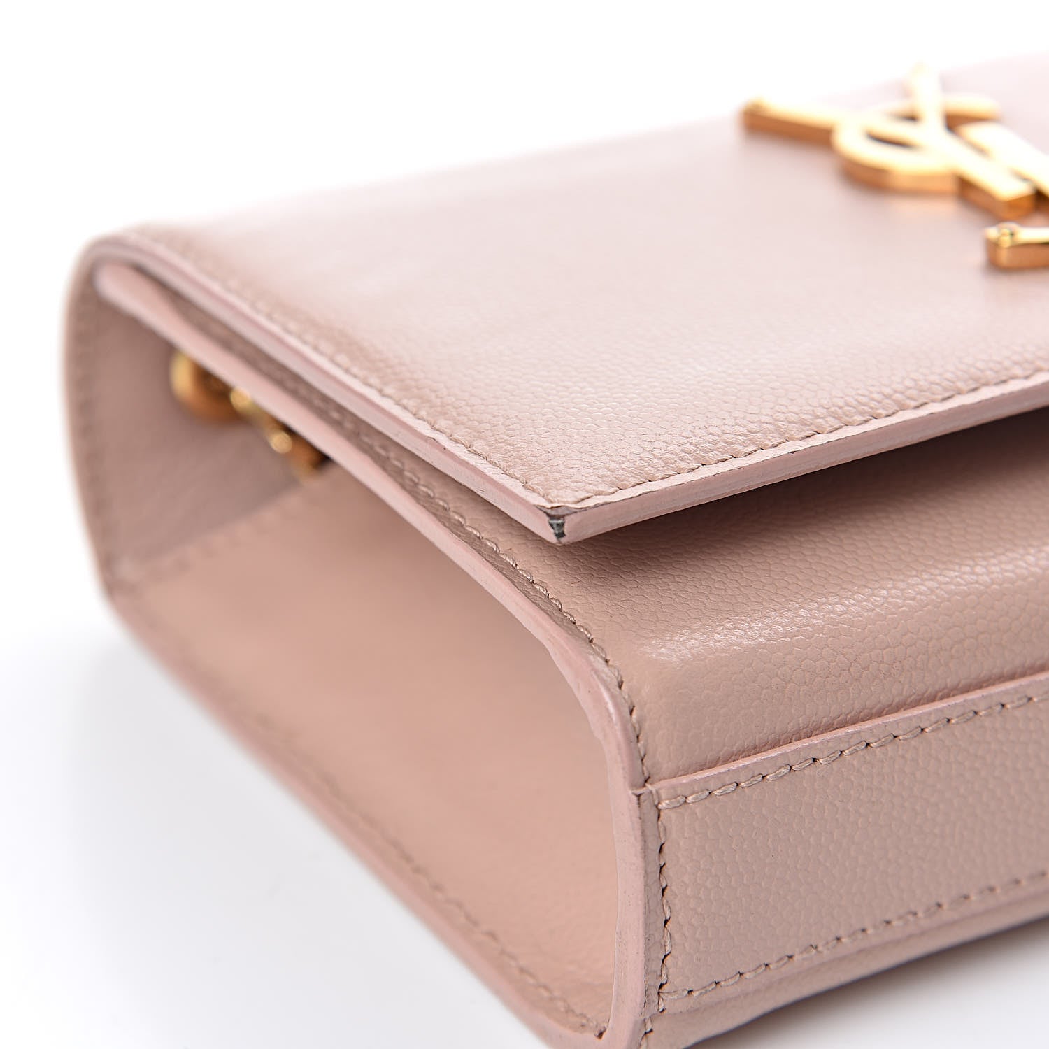 Saint Laurent Grain De Poudre Small Monogram Kate Satchel Pale Blush 11 of 14