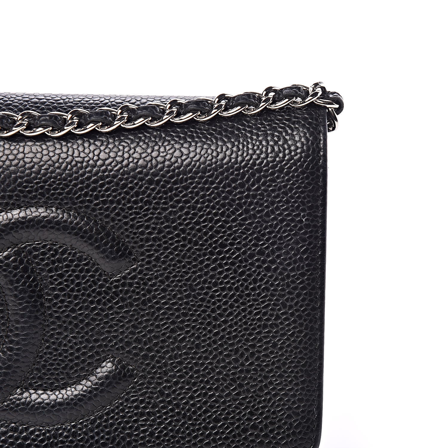 Chanel Caviar Timeless CC Wallet On Chain WOC Black 11 of 14