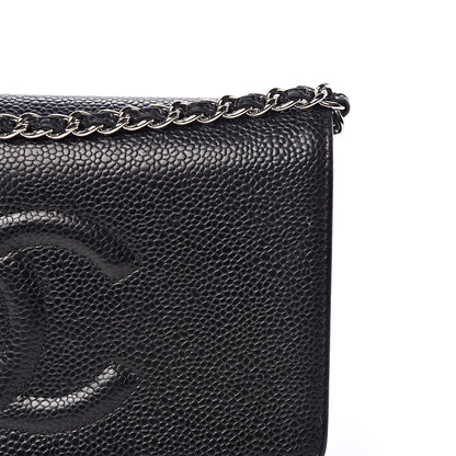 Chanel Caviar Timeless CC Wallet On Chain WOC Black 11 of 14