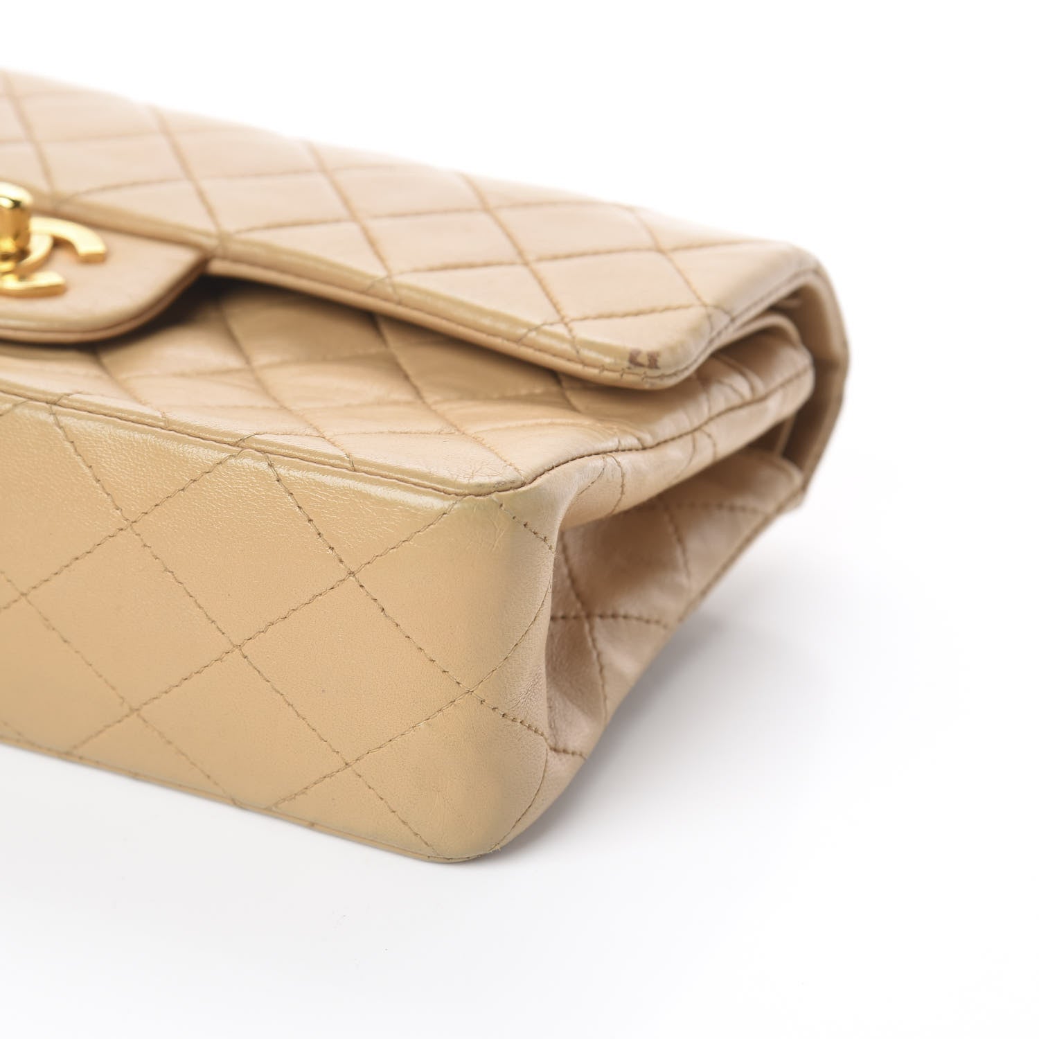 Chanel Lambskin Quilted Small Double Flap Beige 8 of 8