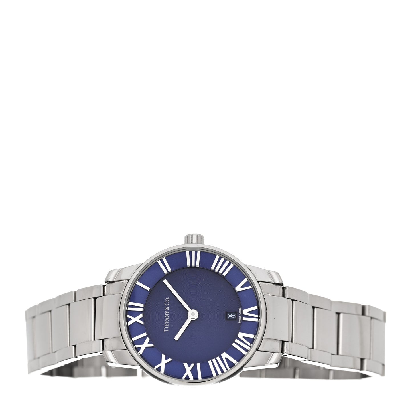 Stainless Steel 29mm Atlas 2-Hand Quartz Watch Blue Azure