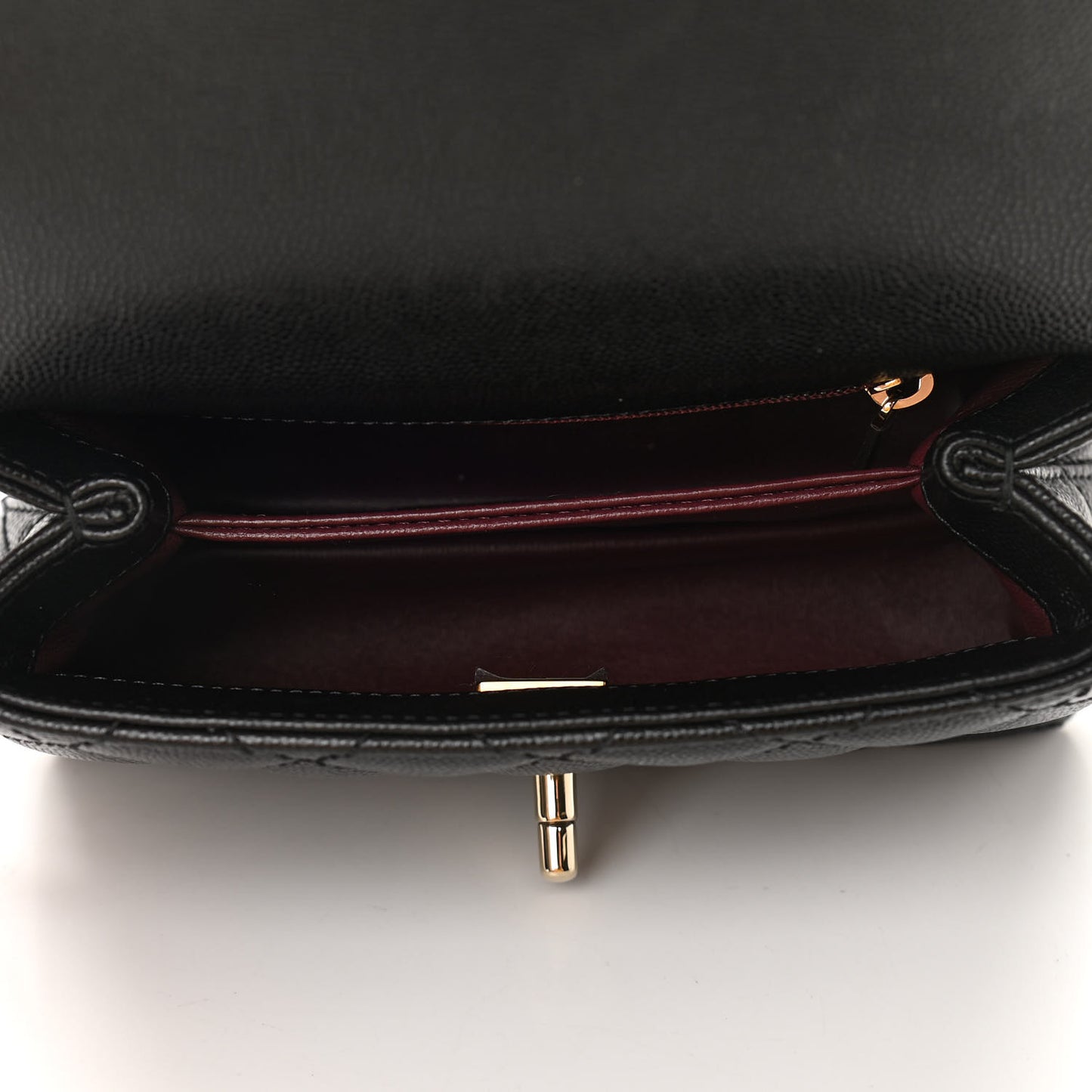 Caviar Quilted Extra Mini Coco Handle Flap Black