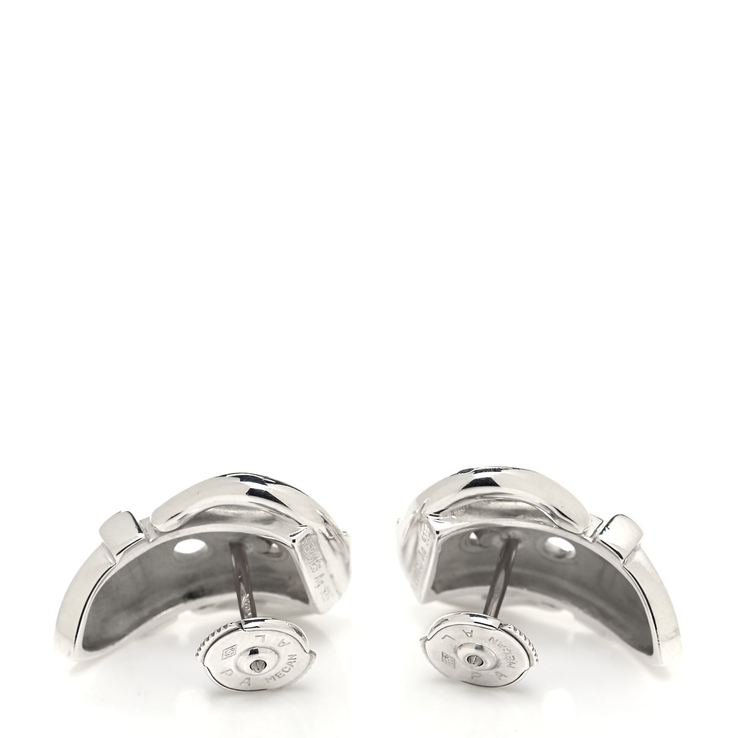 Sterling Silver Buckle Earrings