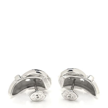 Hermes Sterling Silver Buckle Earrings 3 of 5