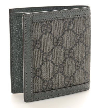 Gucci GG Supreme Monogram Calfskin Ophidia Bi-Fold Wallet Grey 3 of 8