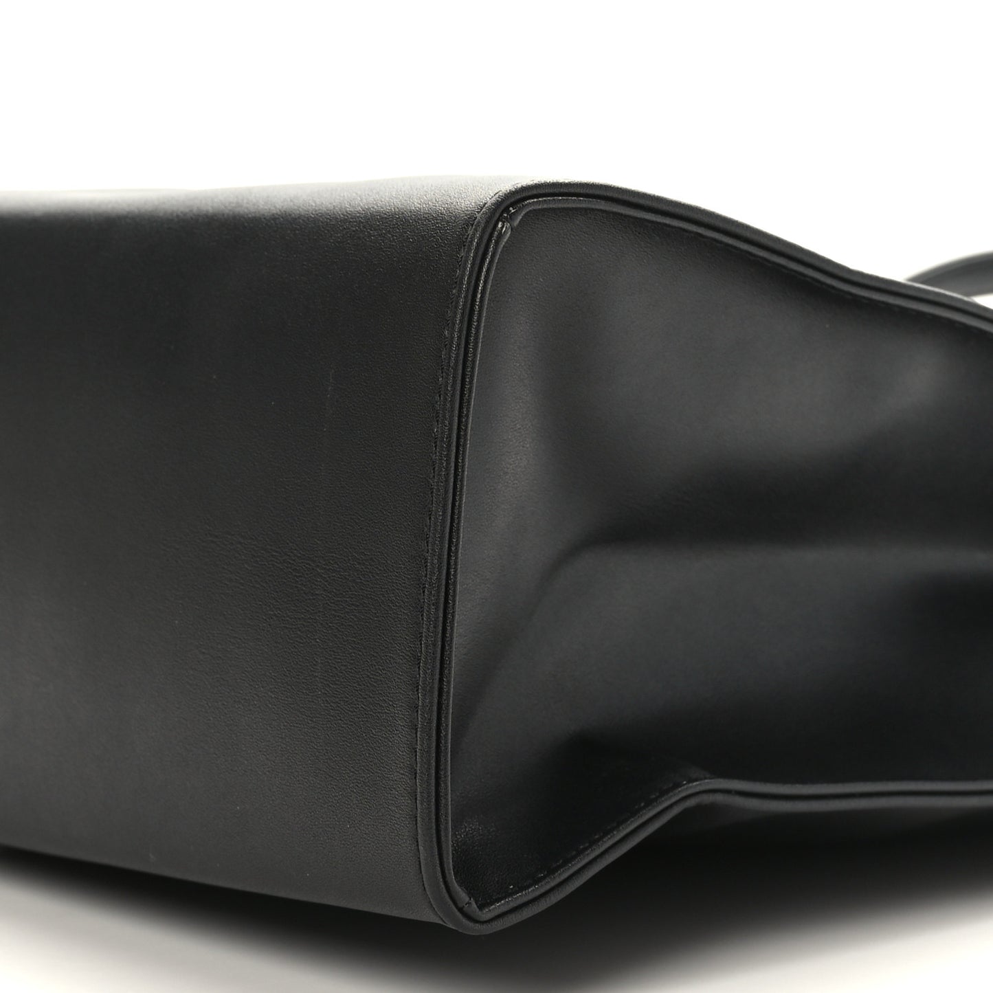 Vegan Leather Medium Shopping Bag Black