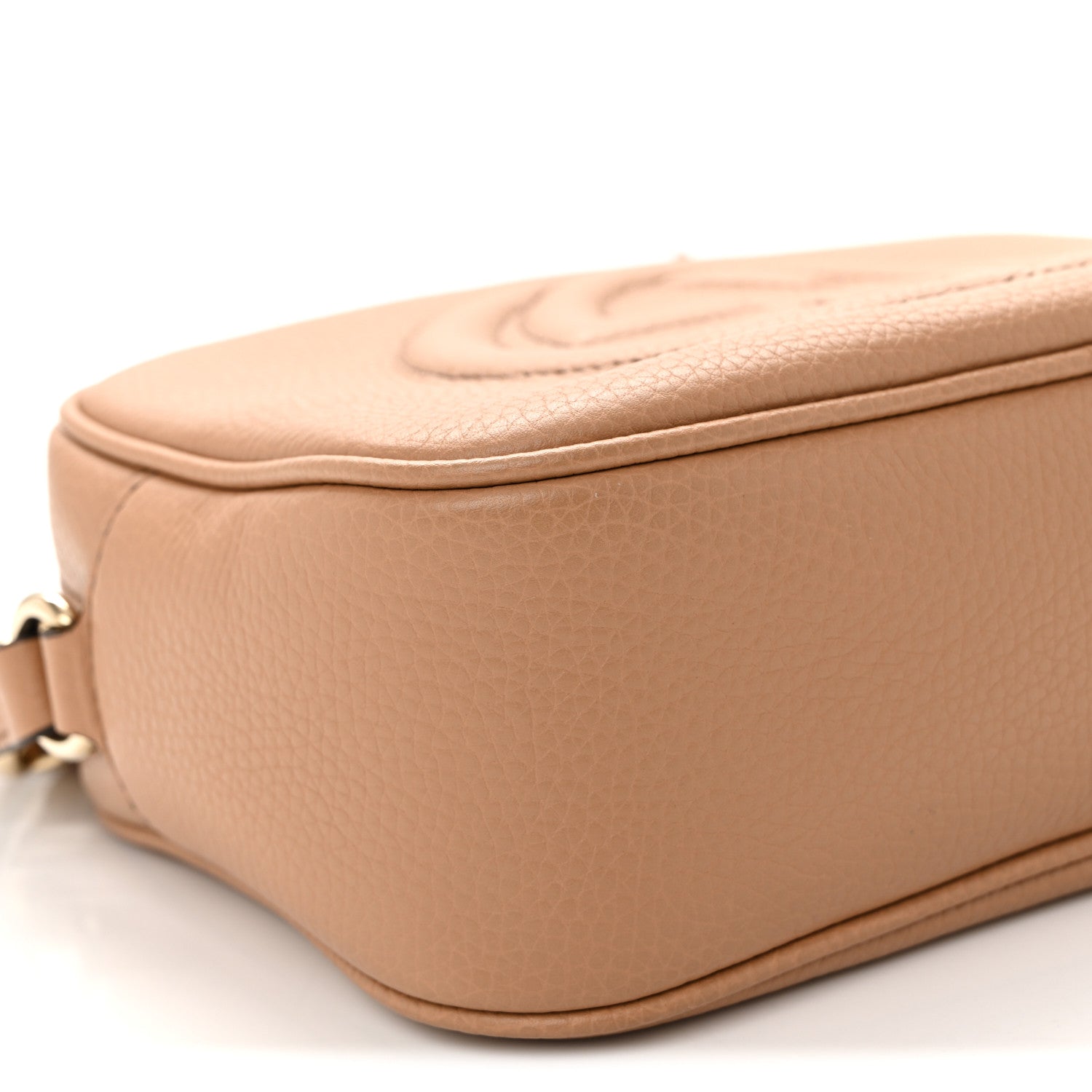 Gucci Pebbled Calfskin Small Soho Disco Bag Camelia 9 of 10