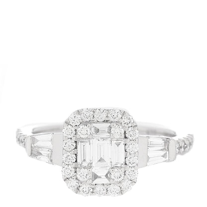 Parker & West by FASHIONPHILE 18K White Gold Diamond .75ct Baguette Cut Ring 49 5 1 of 9